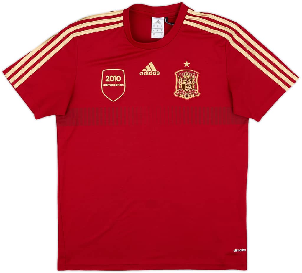 2013-14 Spain '2010 Campeones' adidas Training Shirt - 8/10 - (M)