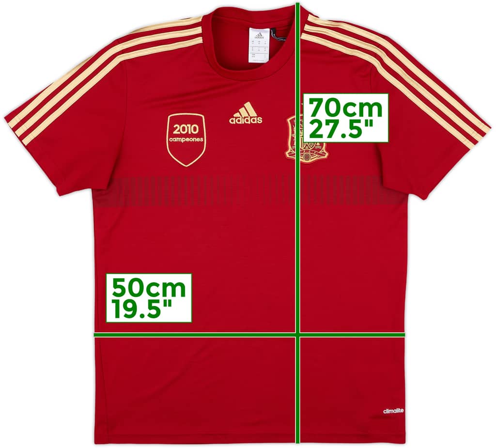 2013-14 Spain '2010 Campeones' adidas Training Shirt - 8/10 - (M)