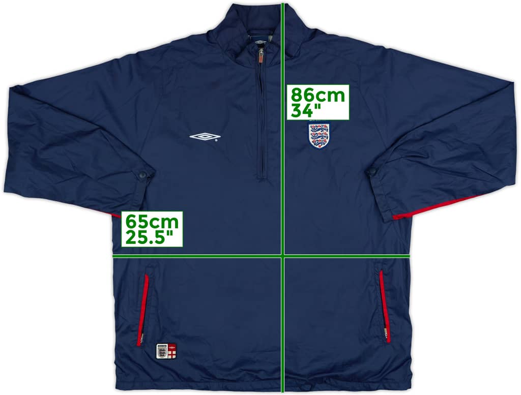 2004-05 England Umbro 1/4 Zip Drill Top - 7/10 - (M)