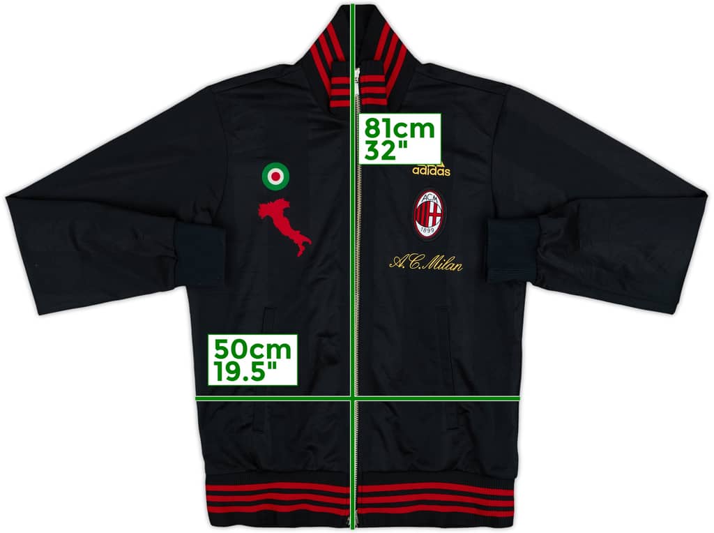2007-08 AC Milan adidas Track Jacket - 8/10 - (M)