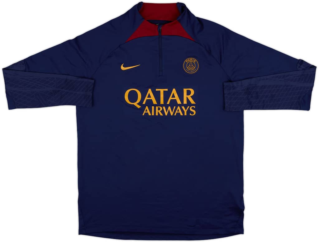 2023-24 Paris Saint-Germain Nike 1/4 Zip Drill Top - 9/10 - (L)