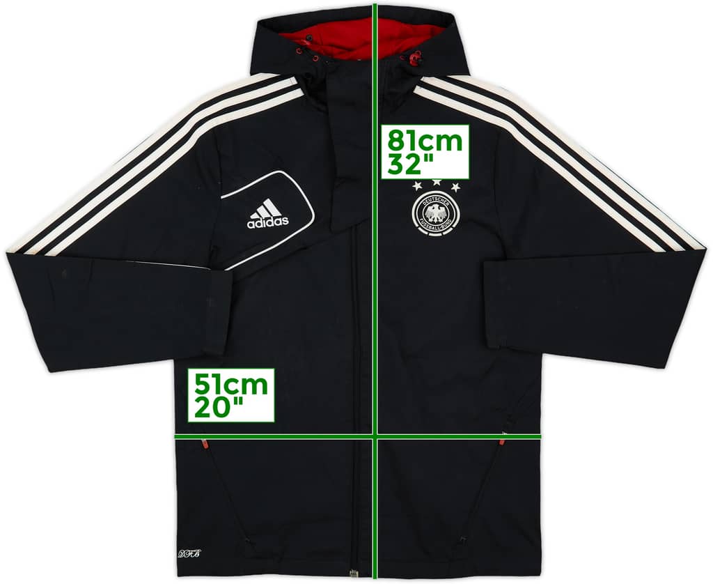 2011-12 Germany adidas Hooded Rain Jacket - 7/10 - (S)