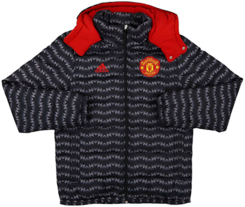 2015-16 Manchester United adidas Padded Bench Coat - 10/10 - (M)