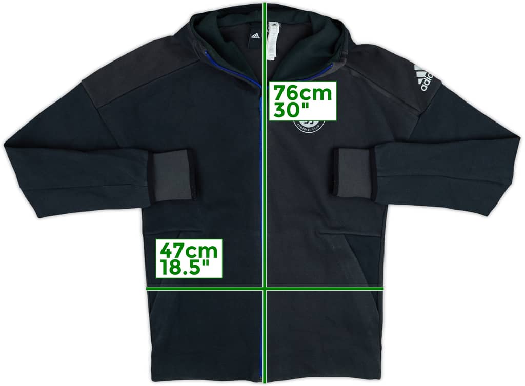 2016-17 Chelsea adidas Hooded Track Jacket - 8/10 - (S)