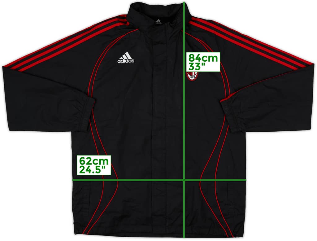 2006-07 AC Milan adidas Hooded Rain Jacket - 8/10 - (M/L)