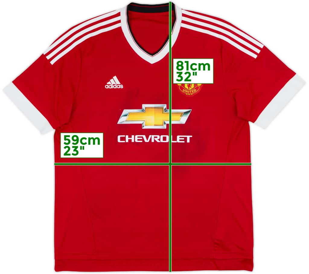 2015-16 Manchester United Home Shirt - 4/10 - (XL)