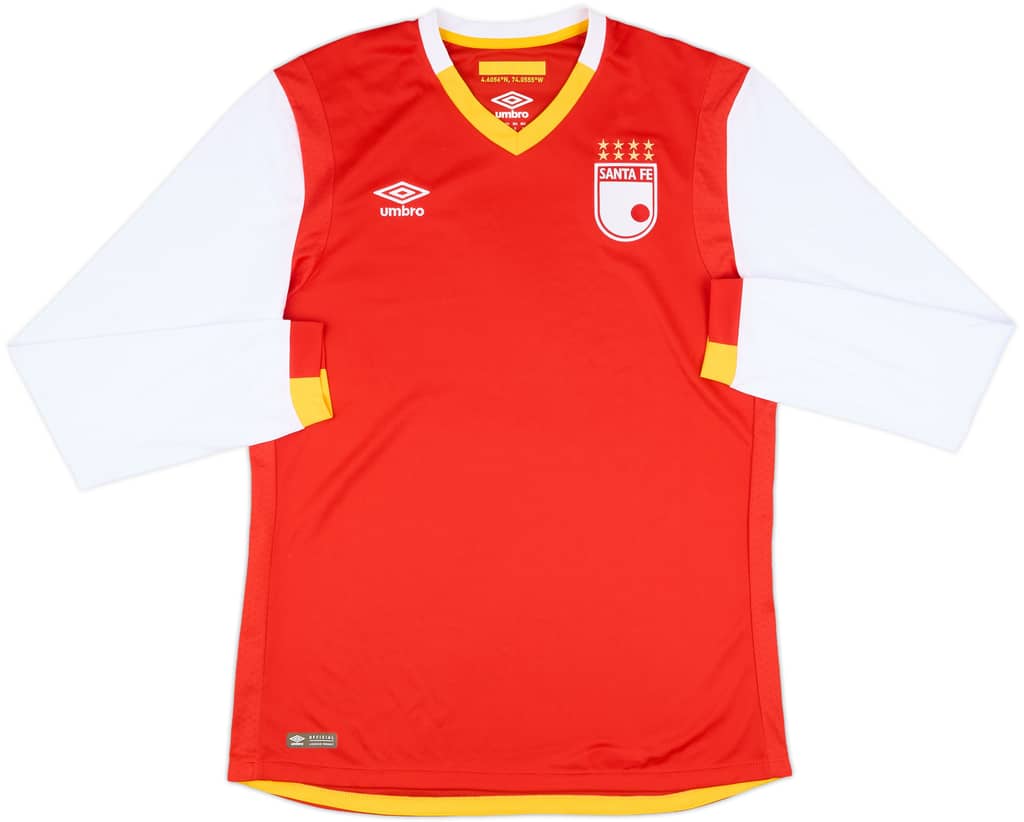 2017 Independiente Santa Fe Home L/S Shirt - 9/10 - (L)