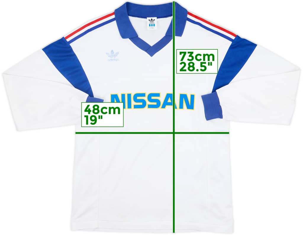 1991-92 Yokohama Marinos Away L/S Shirt - 6/10 - (M/L)