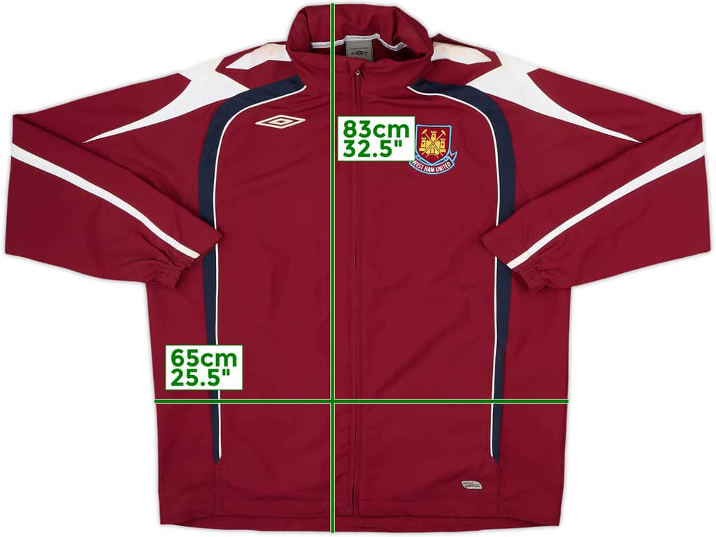 2007-08 West Ham Umbro Hooded Rain Jacket - 6/10 - (XL)