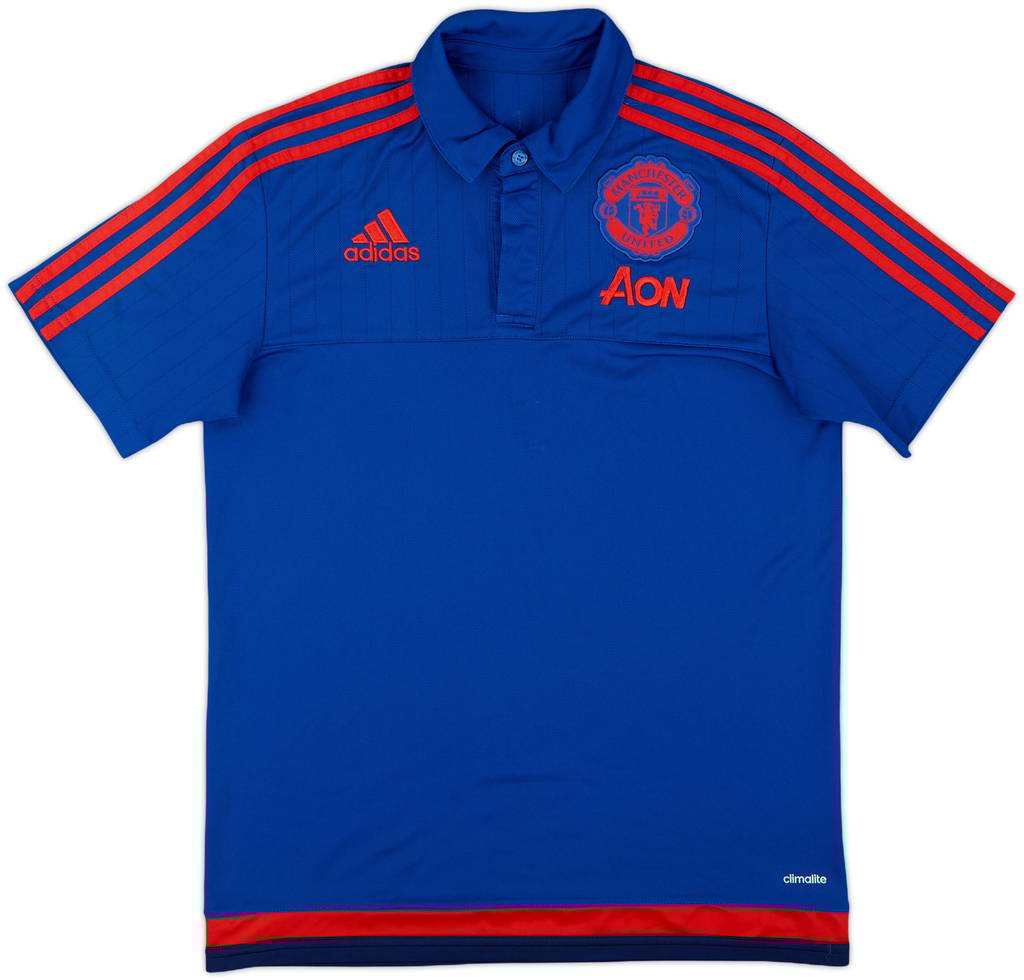 2015-16 Manchester United adidas Polo Shirt - 7/10 - (S)