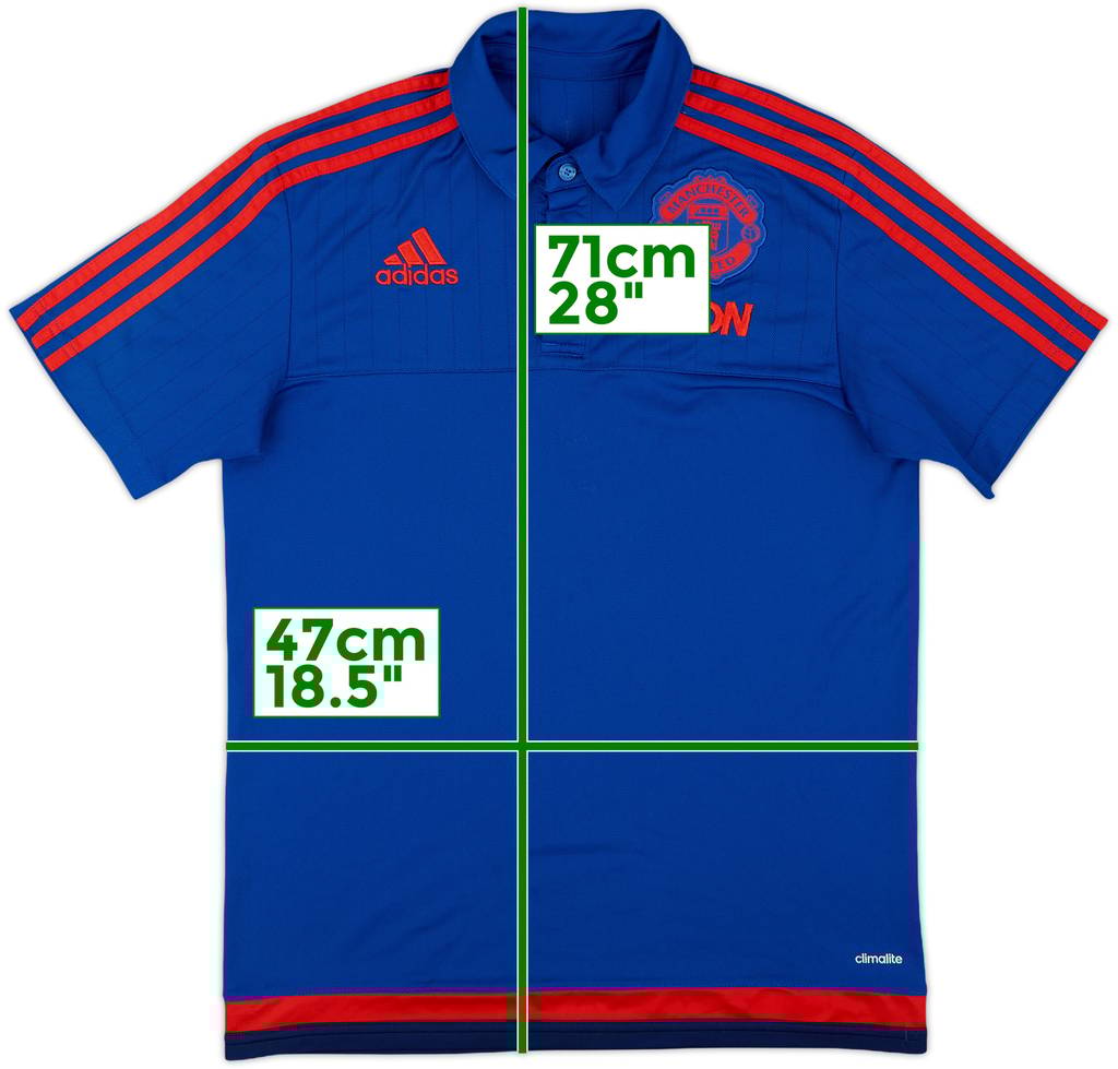 2015-16 Manchester United adidas Polo Shirt - 7/10 - (S)