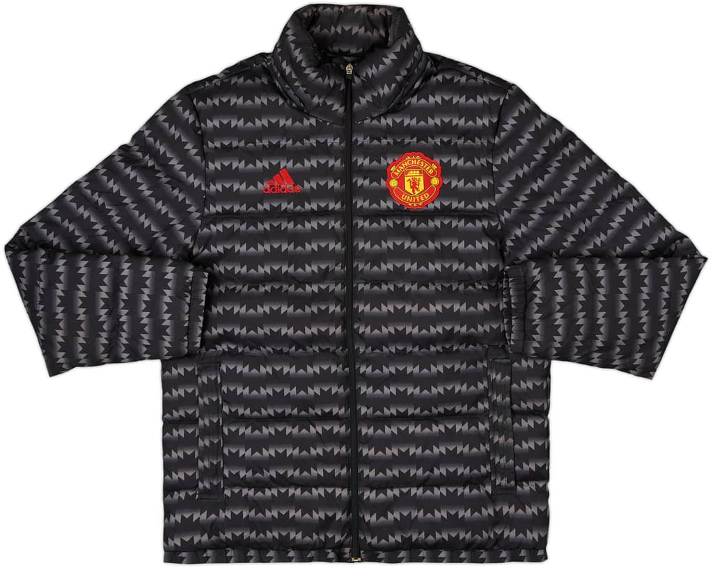 2015-16 Manchester United adidas Padded Bench Coat - 10/10 - (M)
