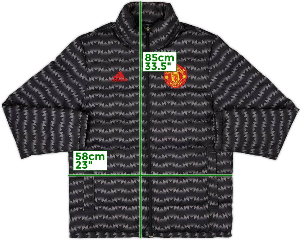 2015-16 Manchester United adidas Padded Bench Coat - 10/10 - (M)