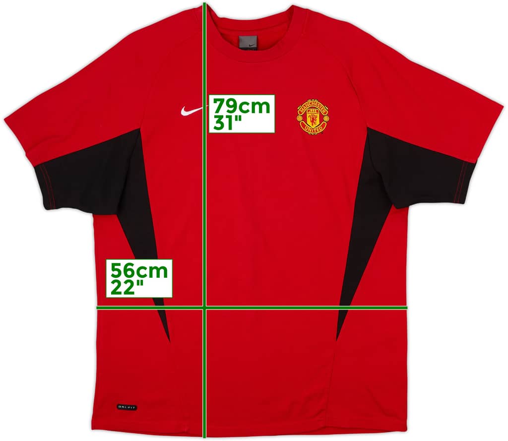 2003-04 Manchester United Nike Cotton Tee - 9/10 - (L)