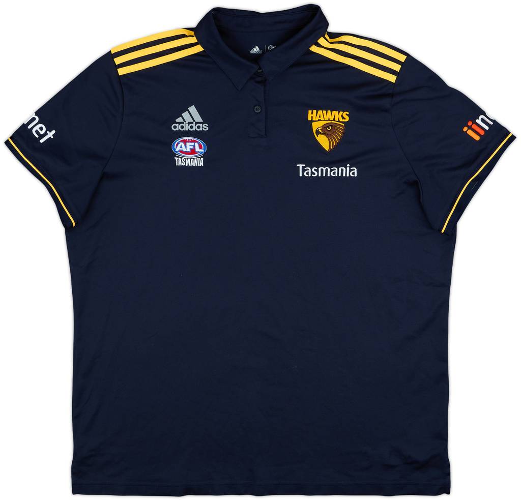 2017 Hawks AFL adidas Polo Shirt - 9/10 - (XXL)