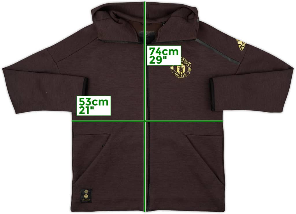 2018-19 Manchester United adidas Hooded Track Jacket - 8/10 - (L)