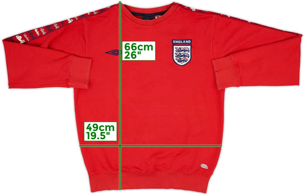 2006-08 England Umbro Sweat Top - 8/10 - (L)