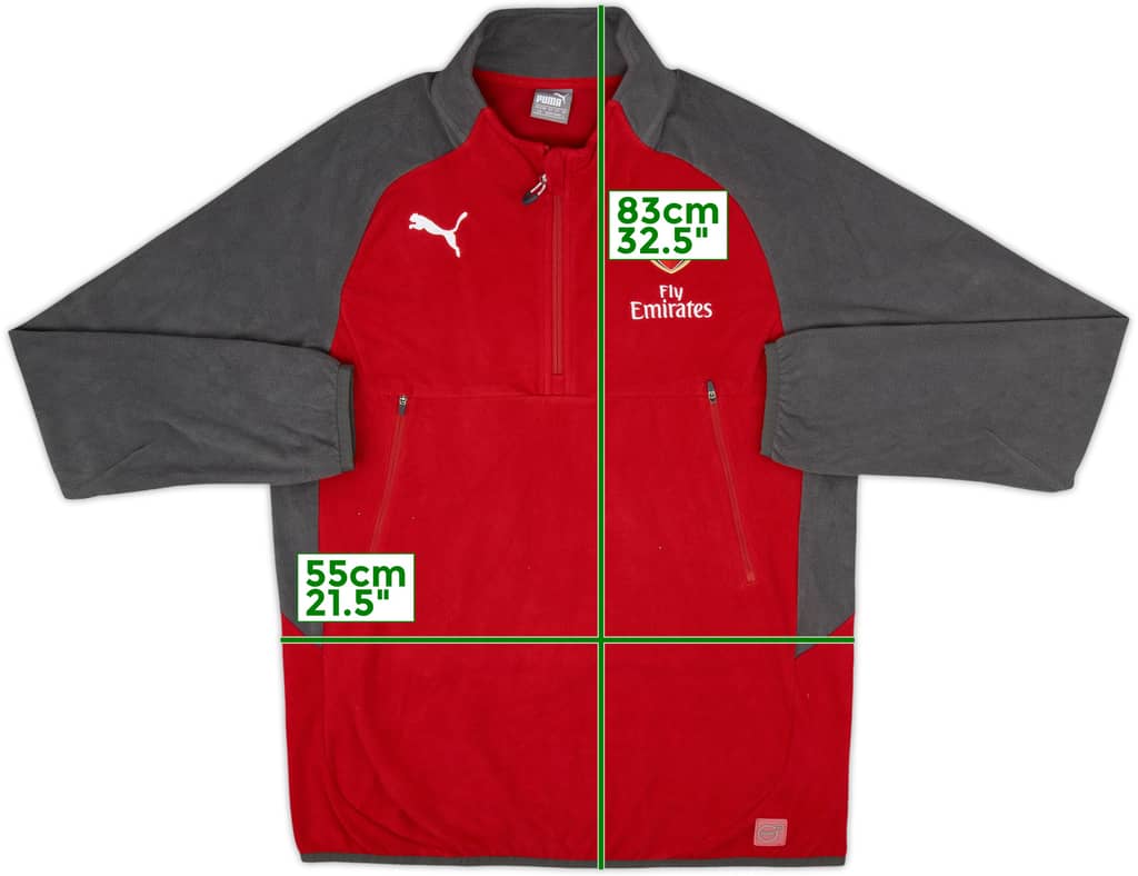 2017-18 Arsenal Puma 1/4 Zip Fleece Top - 10/10 - (L)