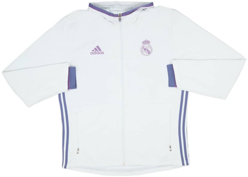 2016-17 Real Madrid adidas Hooded Track Jacket - 7/10 - (L)