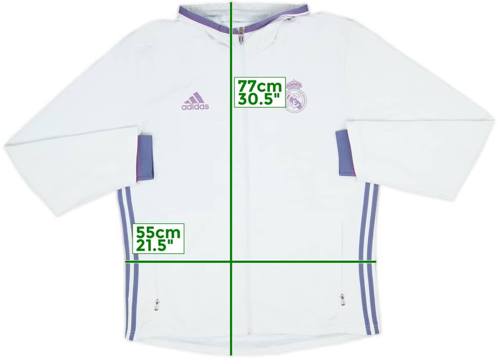 2016-17 Real Madrid adidas Hooded Track Jacket - 7/10 - (L)