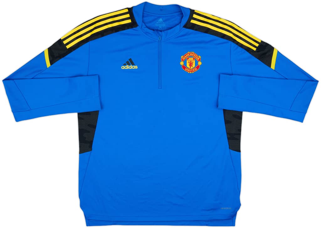 2021-22 Manchester United adidas 1/4 Zip Drill Top - 7/10 - (XL)