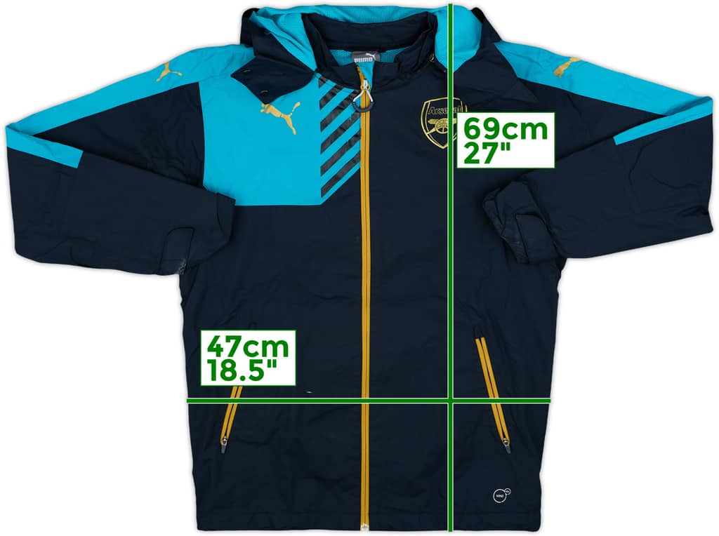 2015-16 Arsenal Puma Hooded Rain Jacket - 5/10 - (XS)