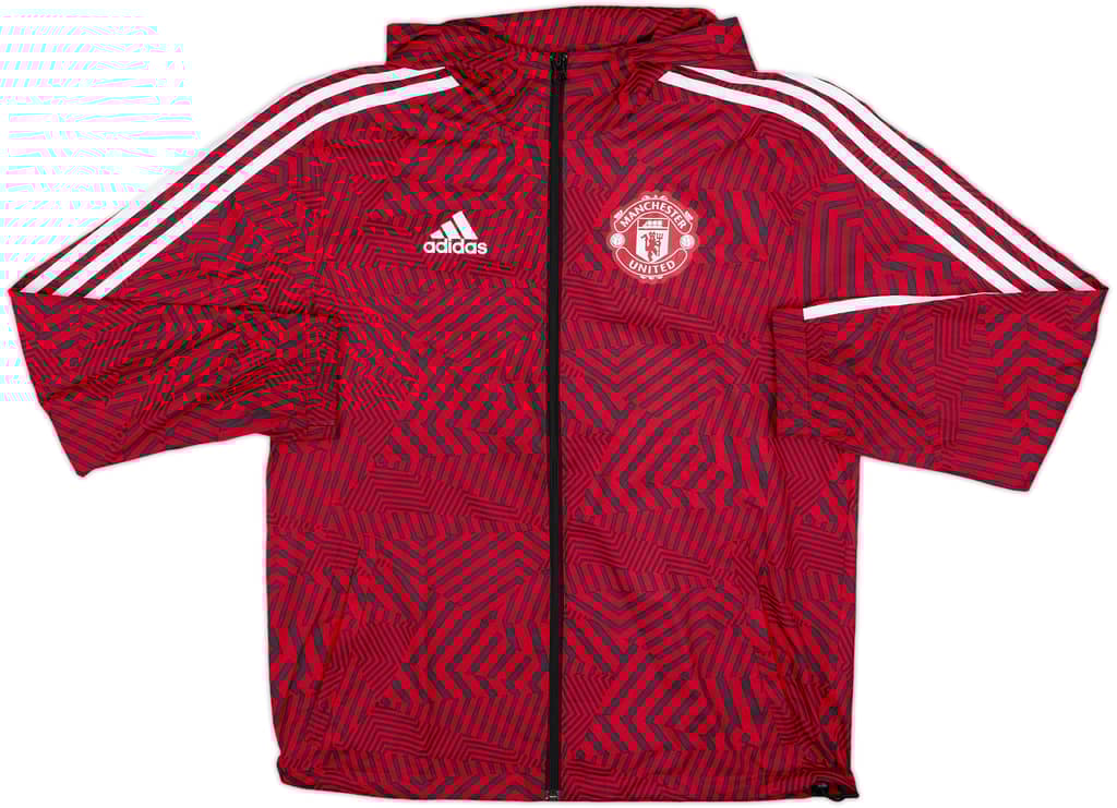 2020-21 Manchester United adidas Hooded Track Jacket - 8/10 - (S)