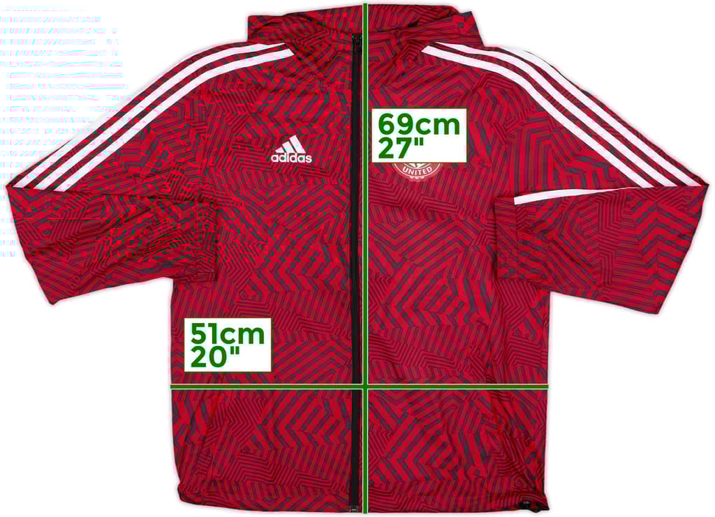 2020-21 Manchester United adidas Hooded Track Jacket - 8/10 - (S)