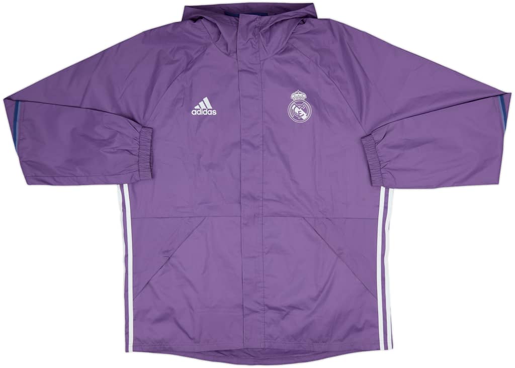 2016-17 Real Madrid adidas Hooded Rain Jacket - 10/10 - (XL)
