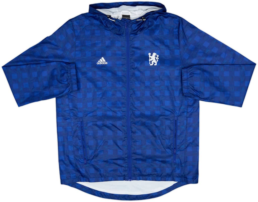 2016-17 Chelsea adidas Hooded Rain Jacket - 8/10 - (XL)