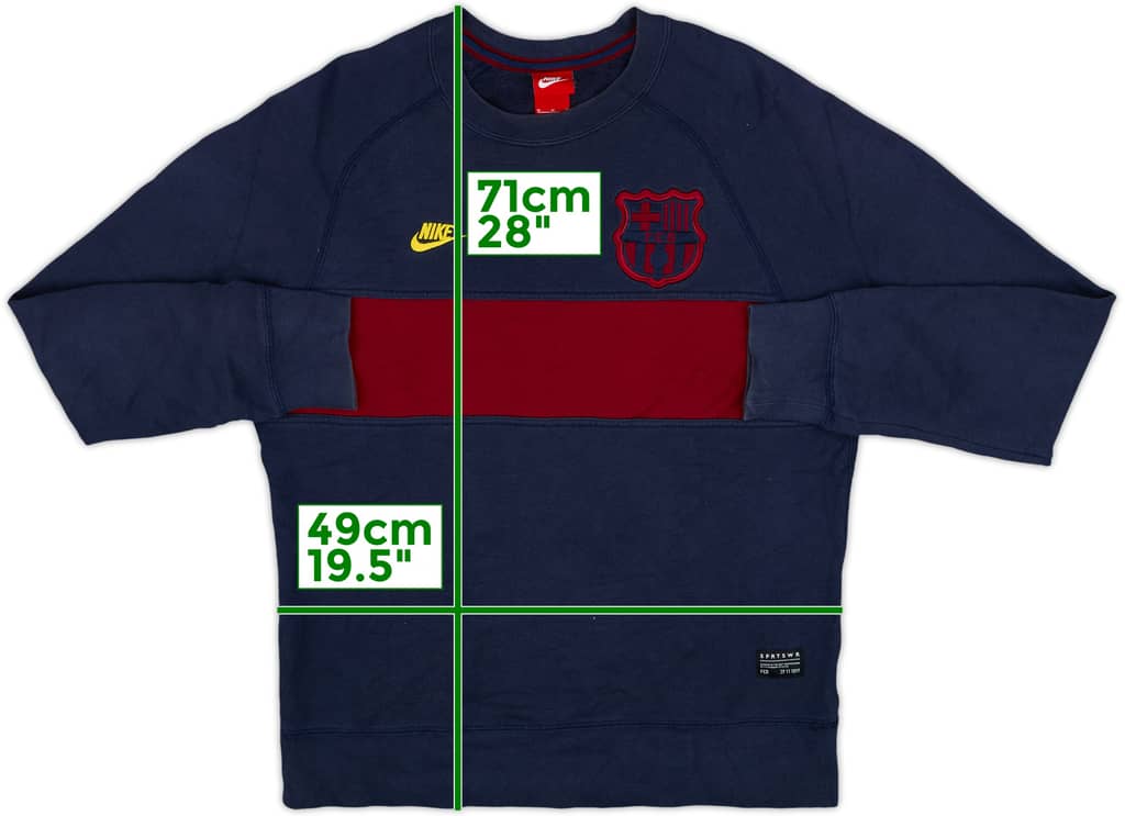 2014-15 Barcelona Nike Sweat Top - 7/10 - (M)