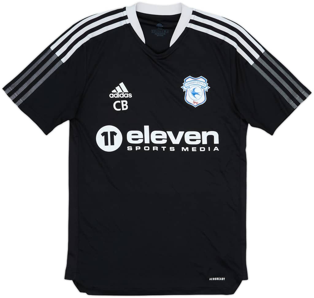 2021-22 Cardiff City Staff Issue adidas Training Shirt CB - 8/10 - (XS)