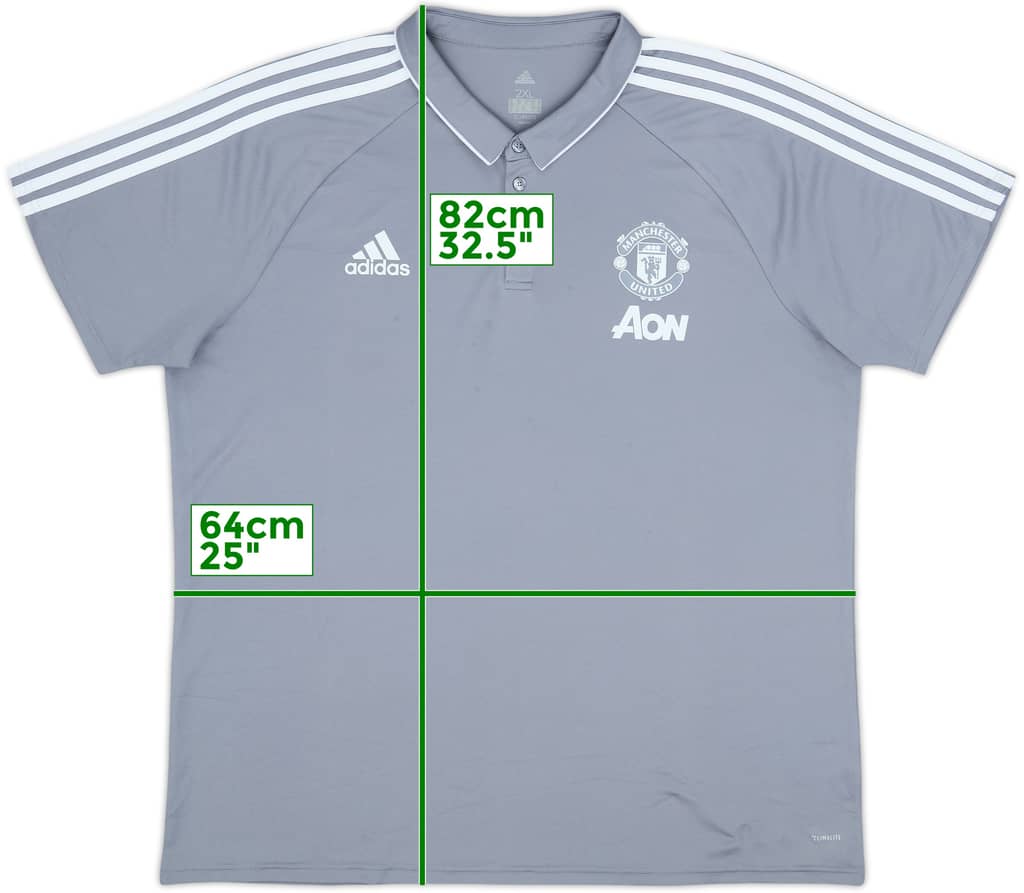 2017-18 Manchester United adidas Polo Shirt - 8/10 - (XXL)