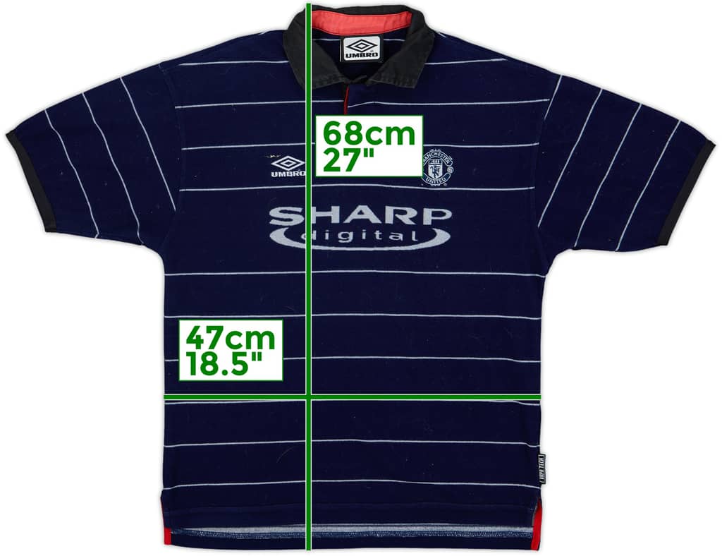 1999-00 Manchester United Away Shirt - 9/10 - (L.Boys)