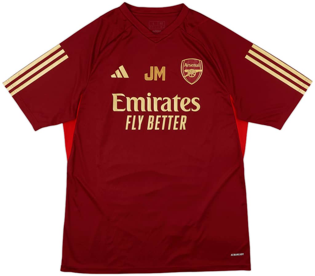 2022-23 Arsenal Staff Issue adidas Training Shirt 'JM' - 10/10 - (L)
