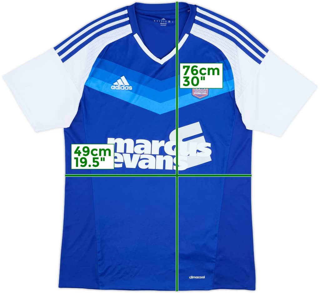 2016-17 Ipswich Home Shirt - 8/10 - (M)