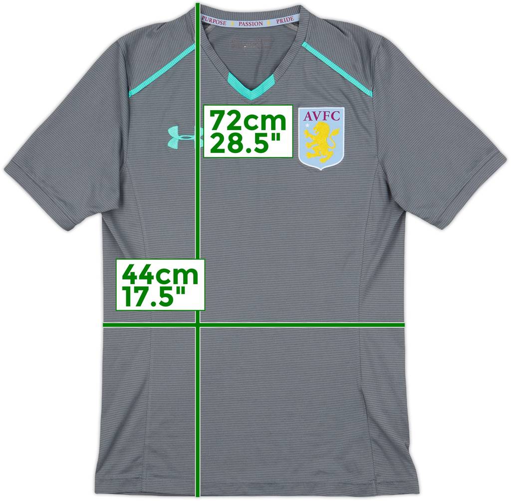 2017-18 Aston Villa Under Armour Training Shirt - 8/10 - (S)