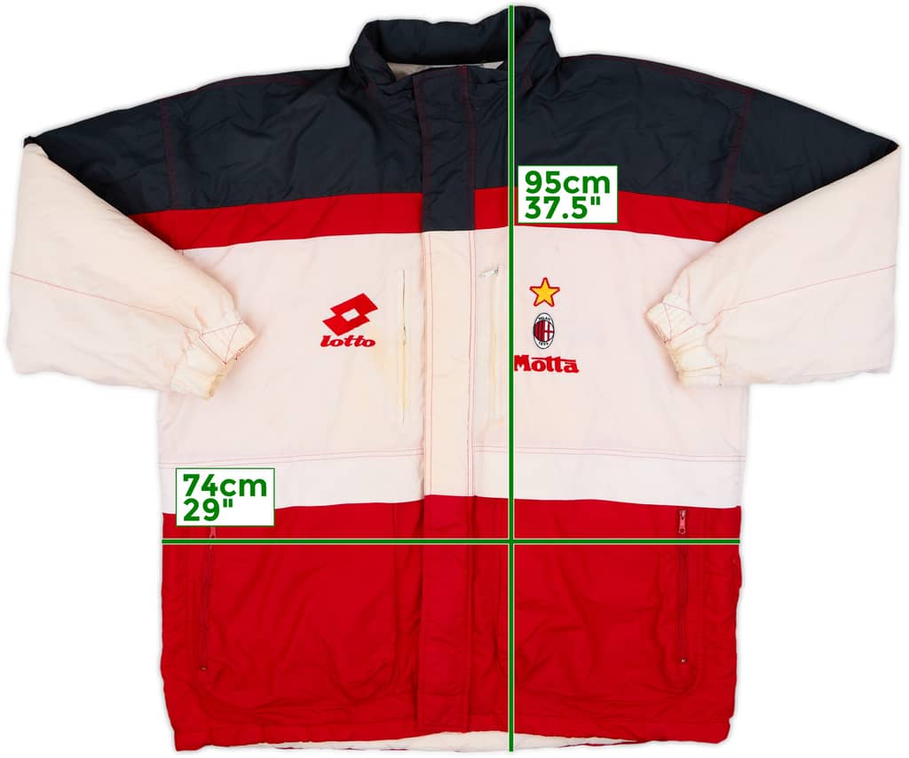 1994-95 AC Milan Lotto Padded Bench Coat - 4/10 - (XL)