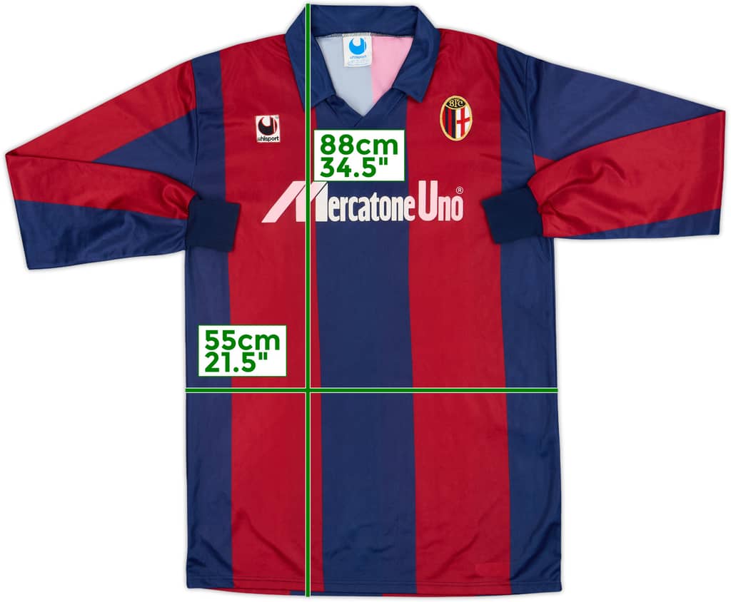 1989-91 Bologna Home L/S Shirt - 8/10 - (XL)