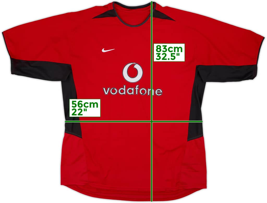 2002-04 Manchester United Camiseta de local - 5/10 - (XL)