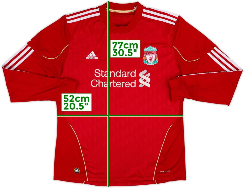 Camiseta de local de manga larga del Liverpool 2010-12 - 5/10 - (L)