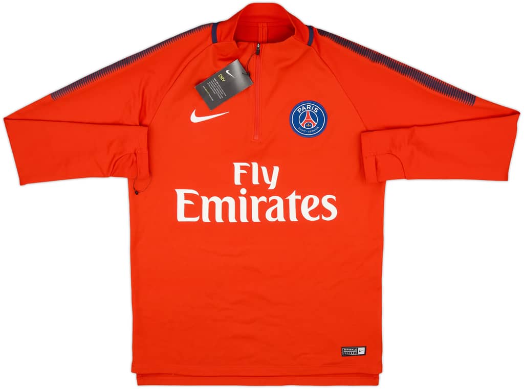 Top de entrenamiento con cremallera 1/4 Nike del Paris Saint-Germain 2017-18 (M)