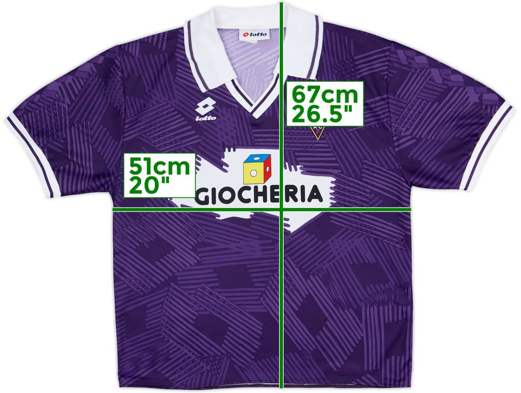 1991-92 Fiorentina Home Shirt - 9/10 - (M)