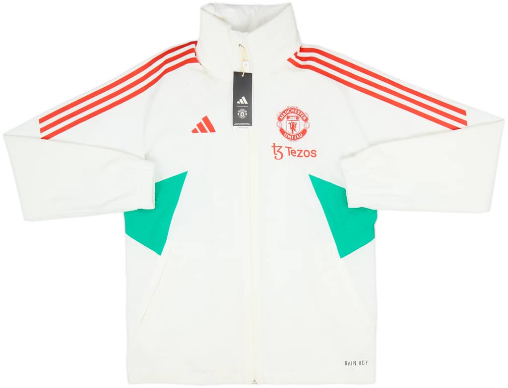 2023-24 Manchester United adidas Hooded Rain Jacket (S)