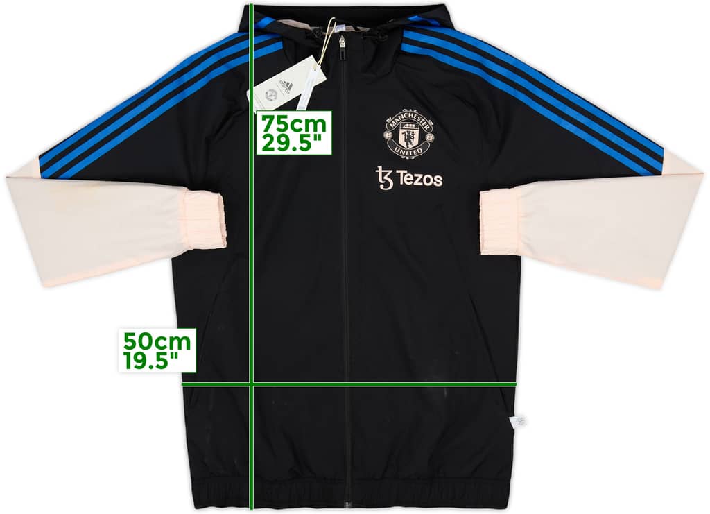 2022-23 Manchester United adidas Hooded Rain Jacket (S)
