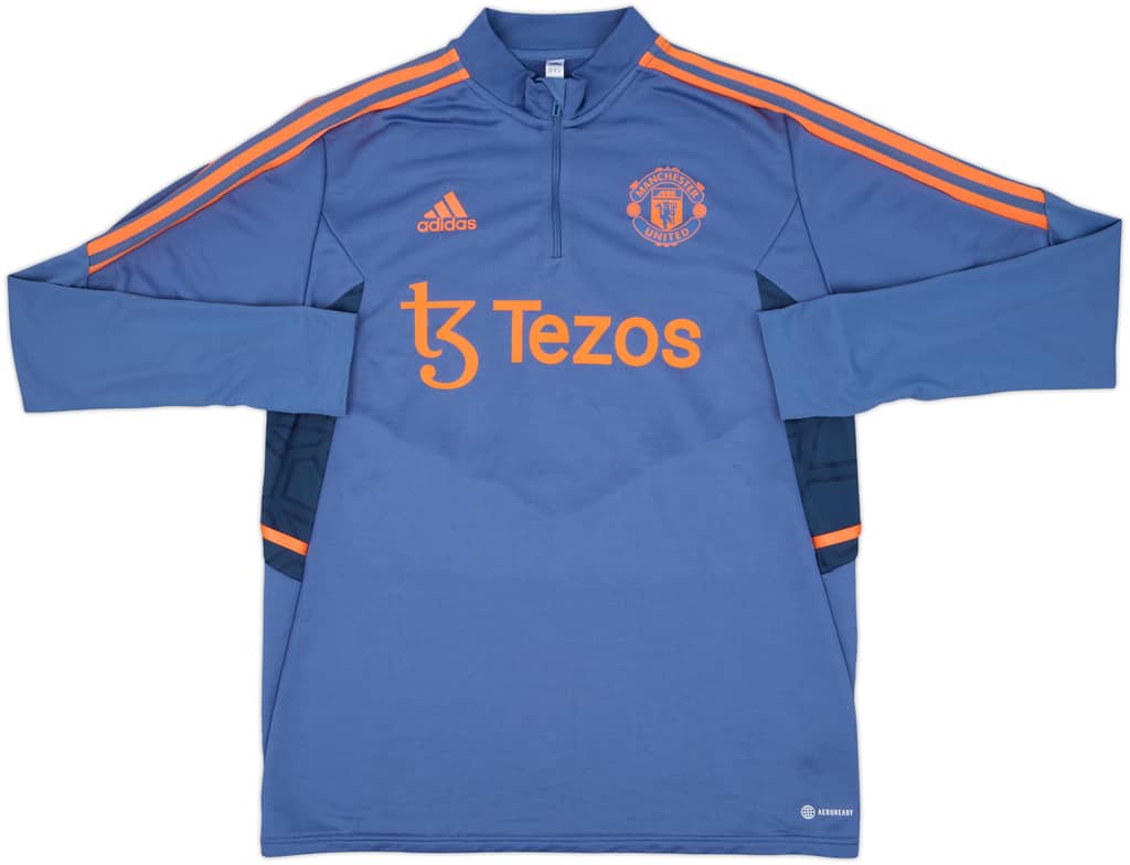 2021-22 Manchester United adidas 1/4 Zip Training Top - 7/10 - (M)