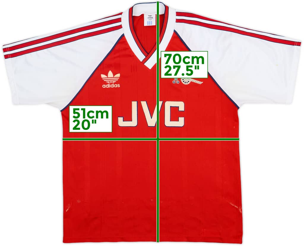 1988-90 Arsenal Home Shirt - 7/10 - (M/L)