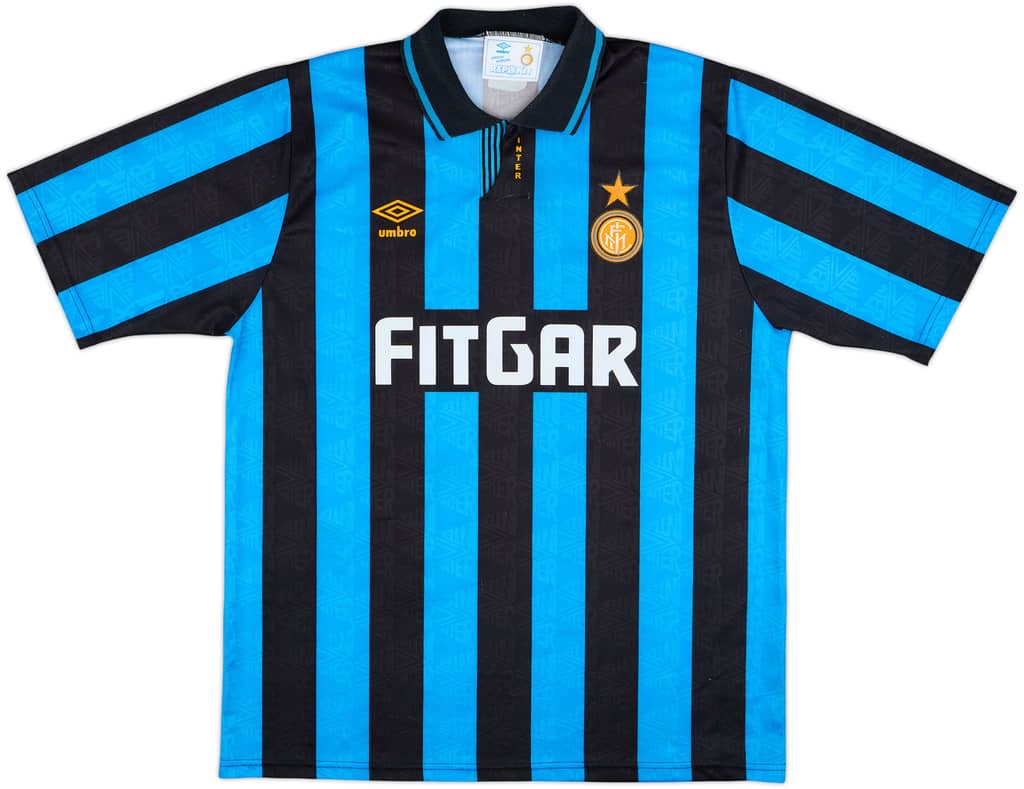 1991-92 Inter Milan Home Shirt - 9/10 - (XL)