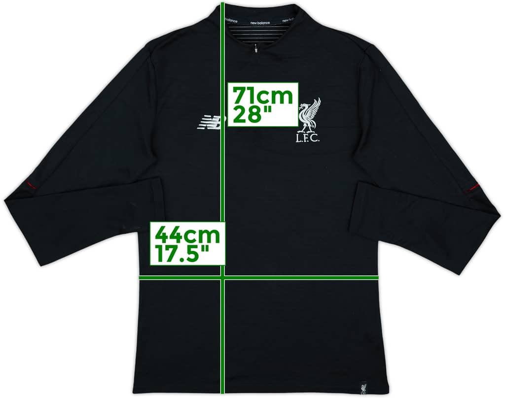 2017-18 Liverpool New Balance 1/4 Zip Drill Top - 8/10 - (S)