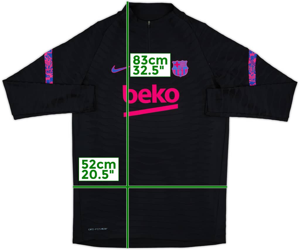 2021-22 Barcelona Player Issue Nike 1/4 Zip Drill Top - 8/10 - (L)